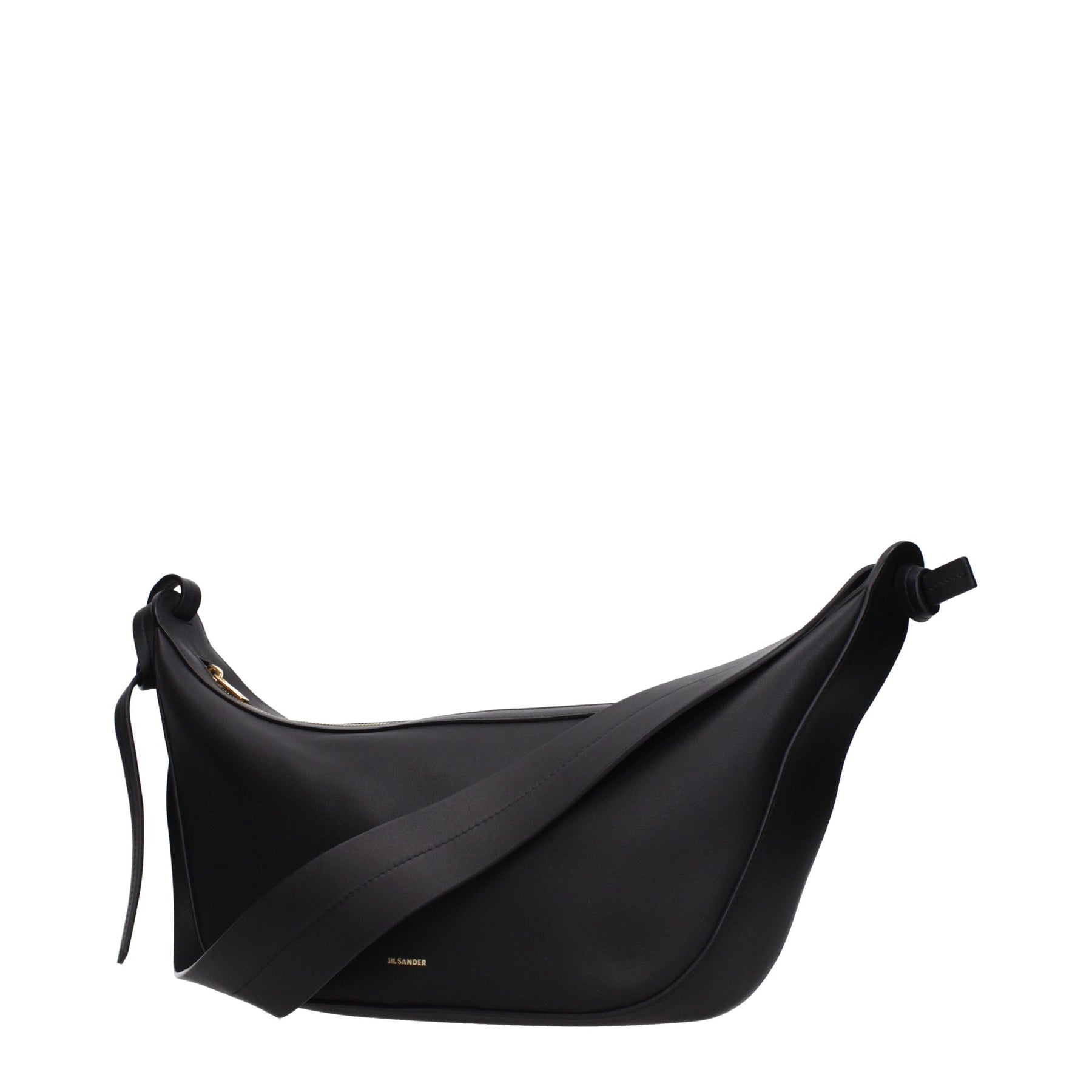 Jil Sander Black Leather Shoulder Bag | Regal Royce