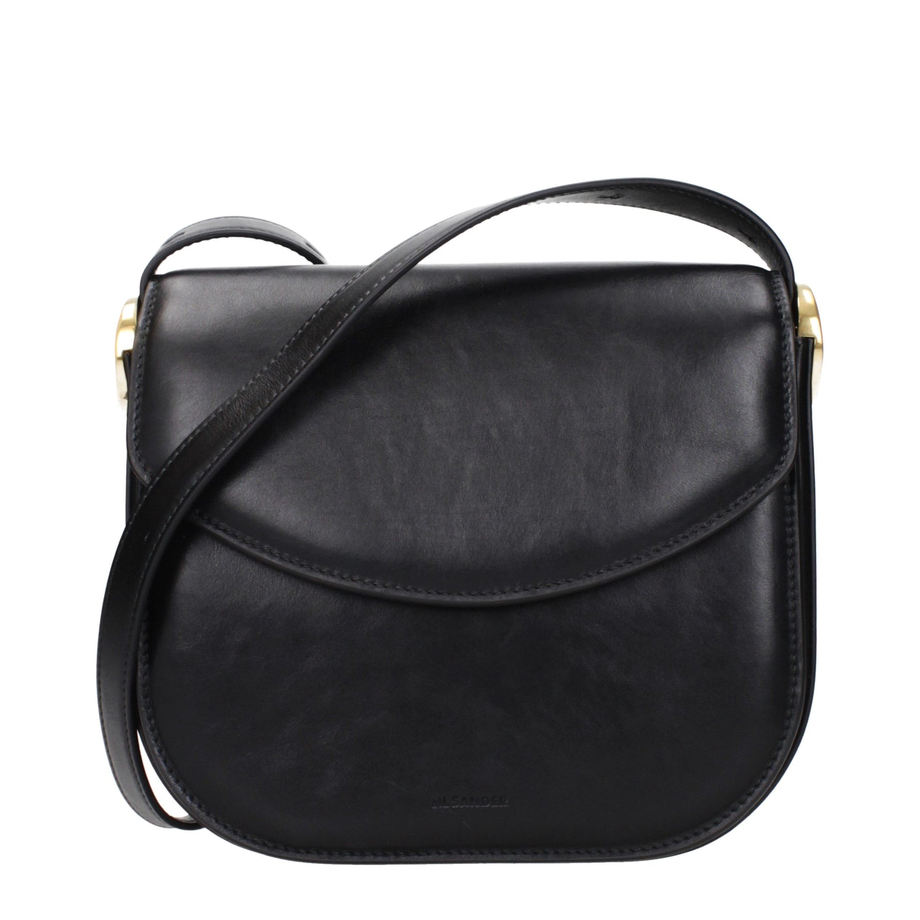 Jil Sander Black Leather Crossbody Bag | Regal Royce