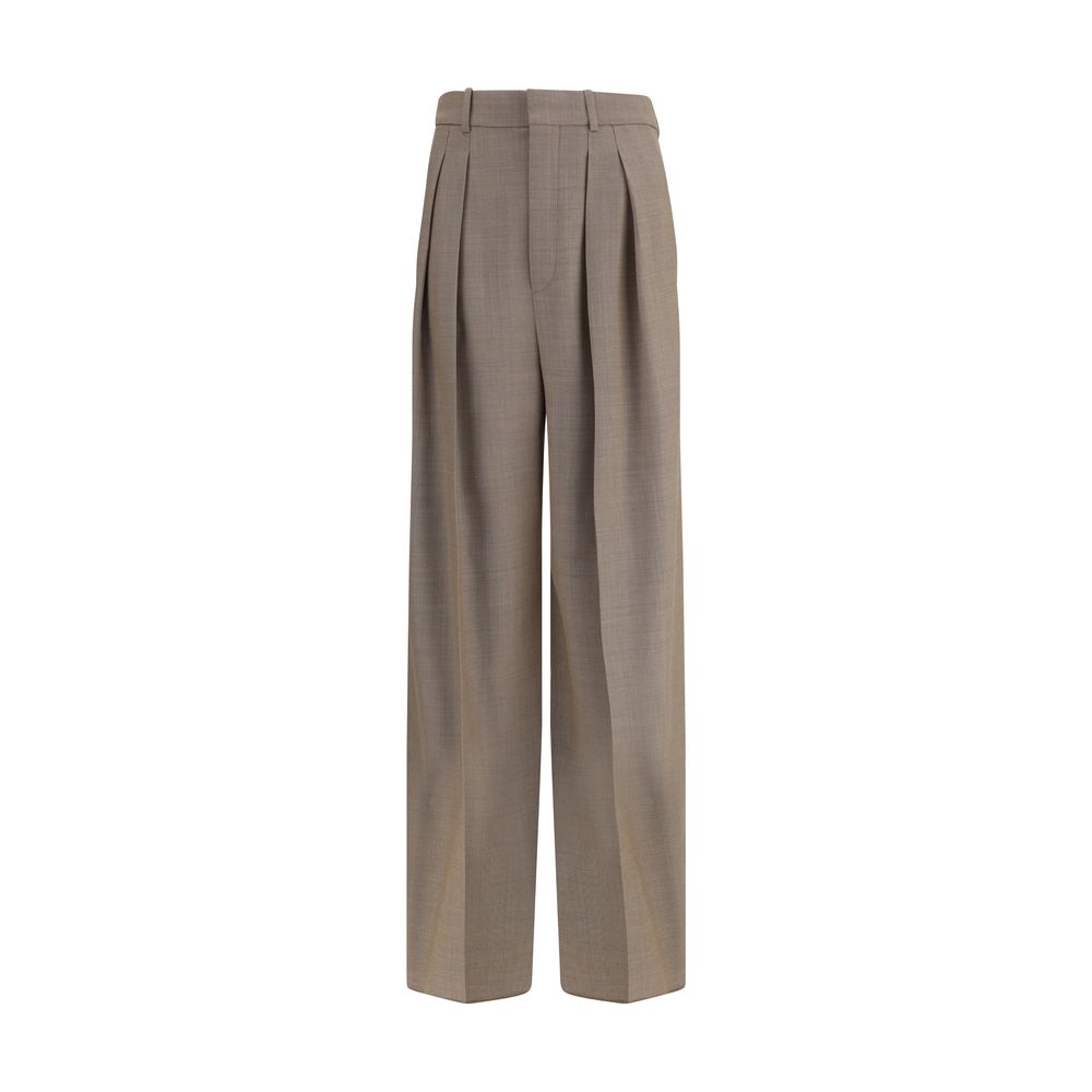 Saint Laurent Beige Wool Casual Pants | Regal Royce