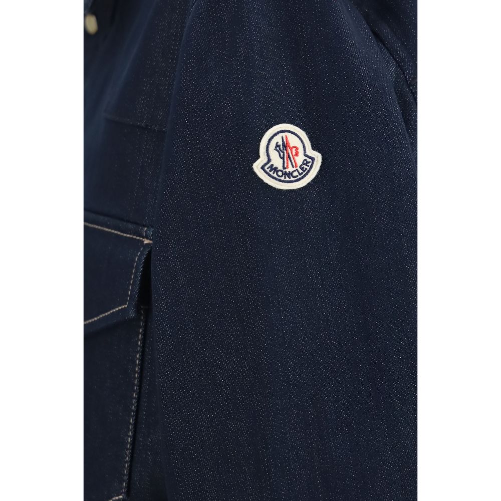 Moncler Blue Cotton Denim Jacket | Regal Royce