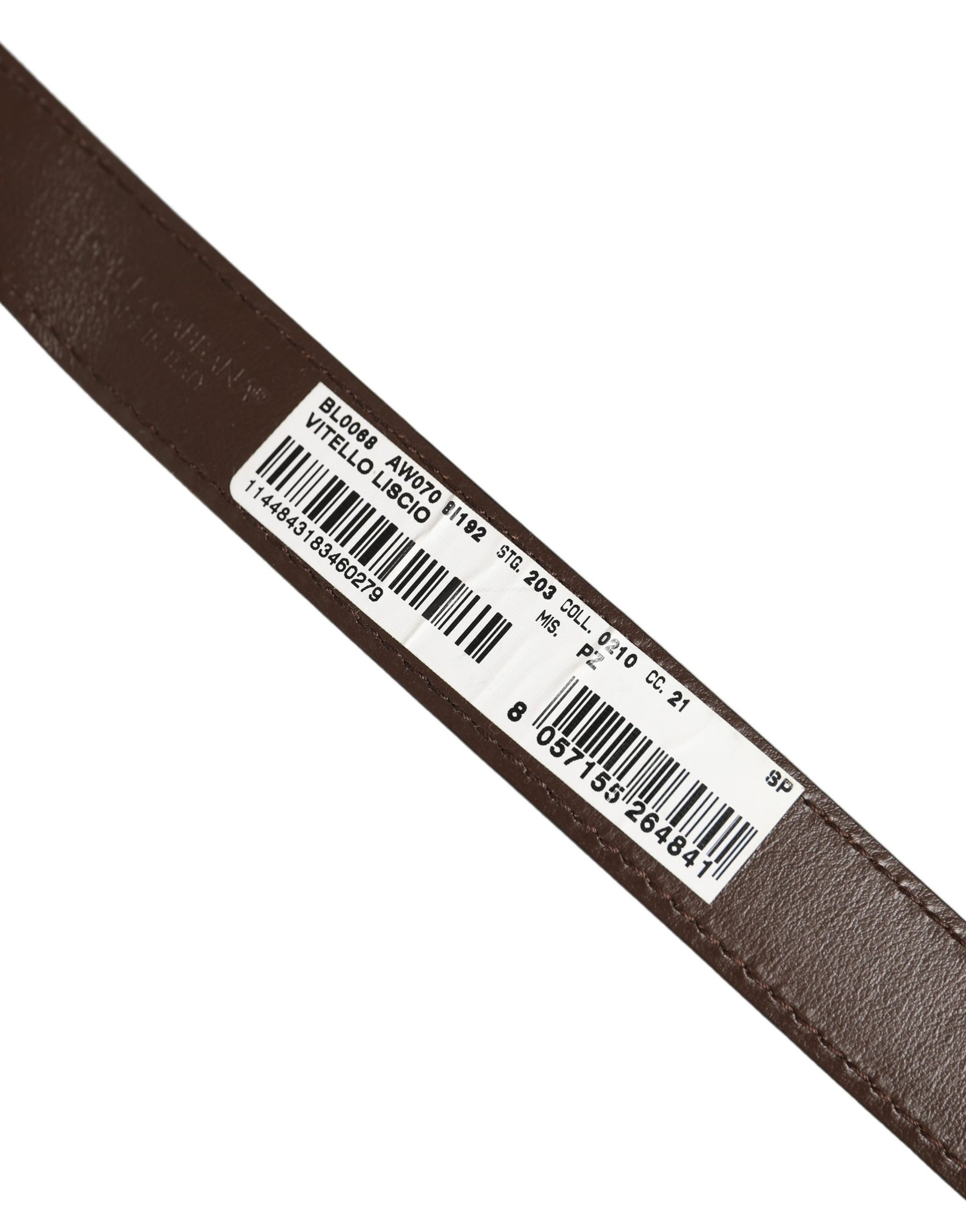 Dolce & Gabbana Brown Calfskin Leather Gold Buckle Belt Strap Bracelet | Regal Royce