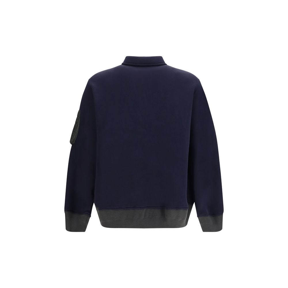 Sacai Blue Cotton Polo Shirt | Regal Royce