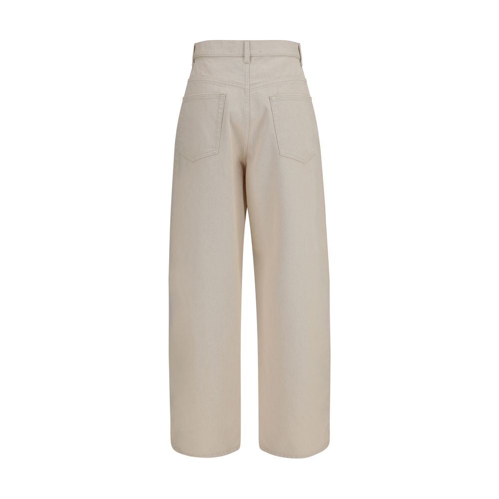 Rohe Beige Cotton Straight-Leg Jeans | Regal Royce
