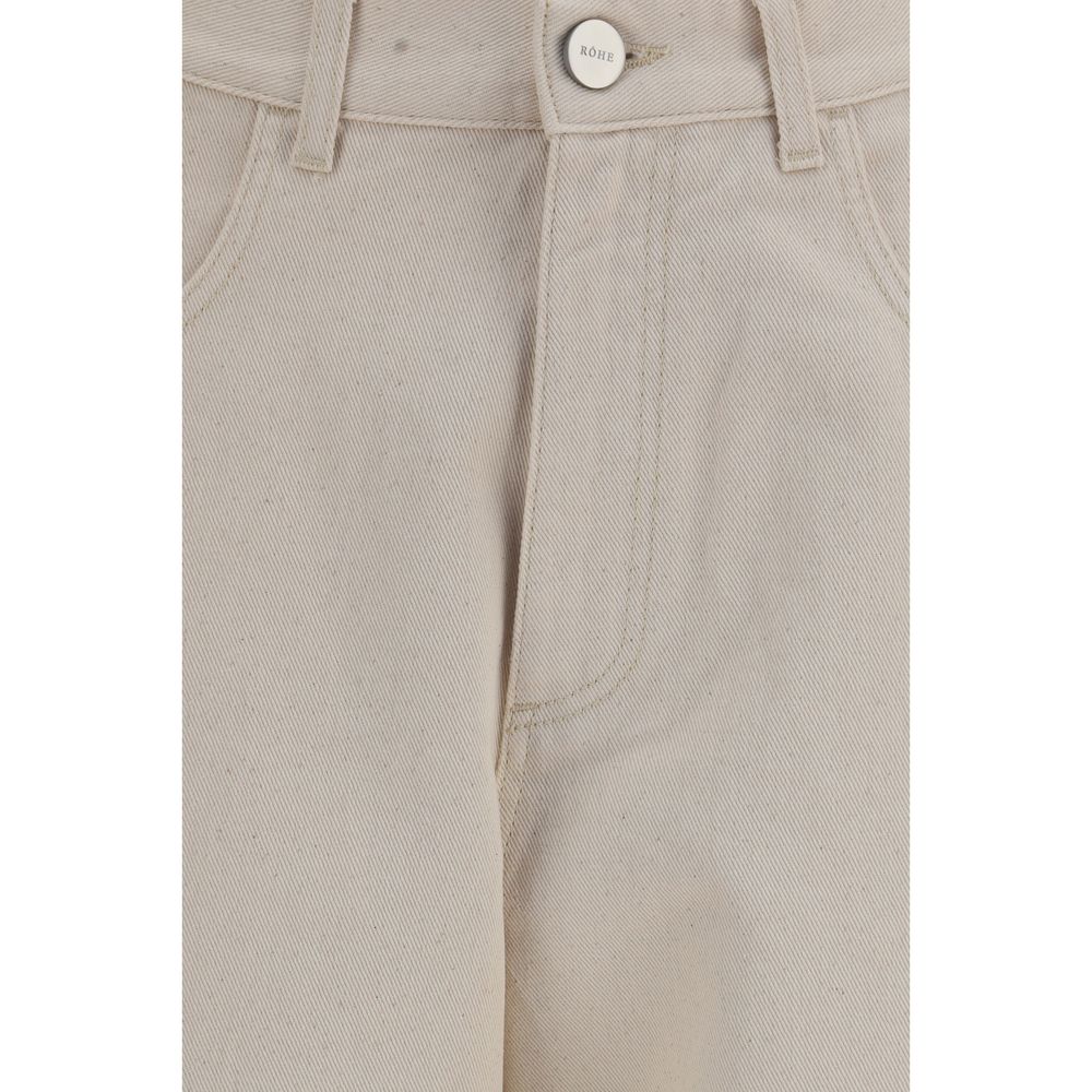 Rohe Beige Cotton Straight-Leg Jeans | Regal Royce