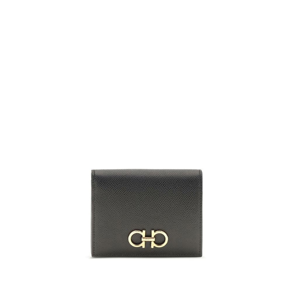 Ferragamo Black Calf Leather Bos Taurus Wallet | Regal Royce