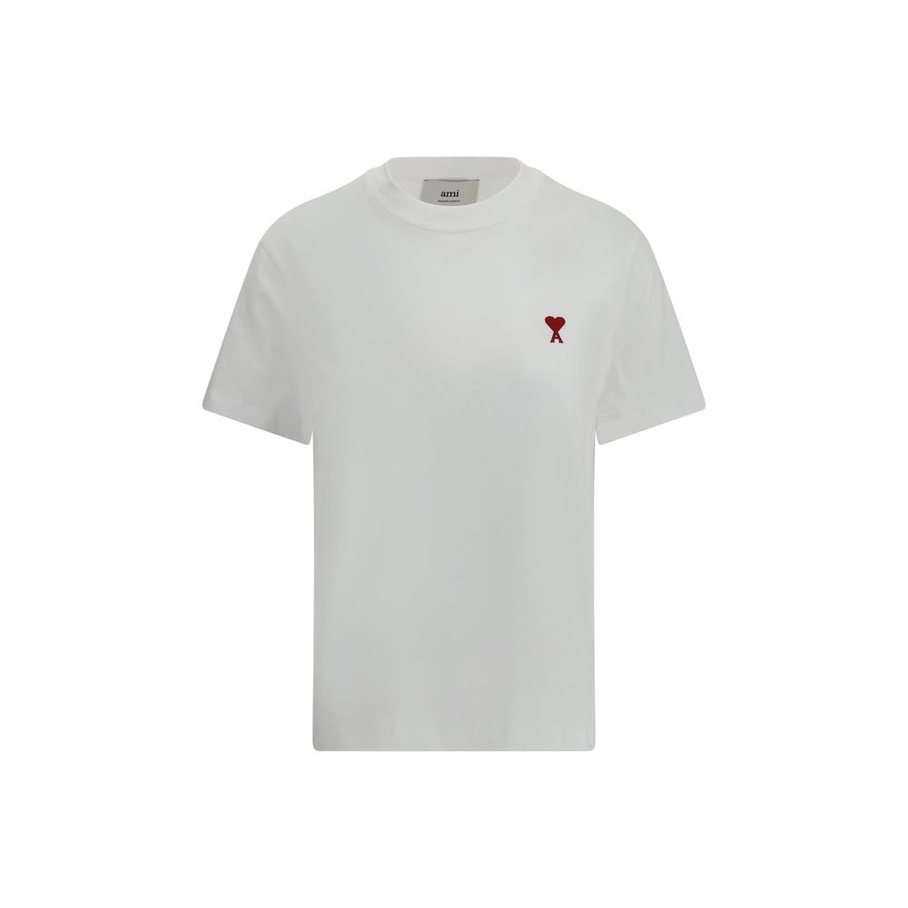 Ami Paris White Cotton T-Shirt | Regal Royce