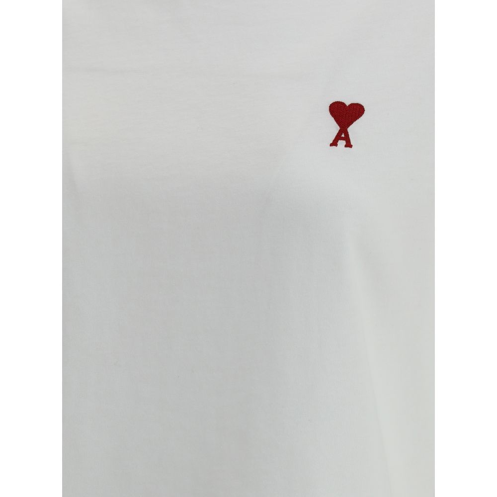 Ami Paris White Cotton T-Shirt | Regal Royce
