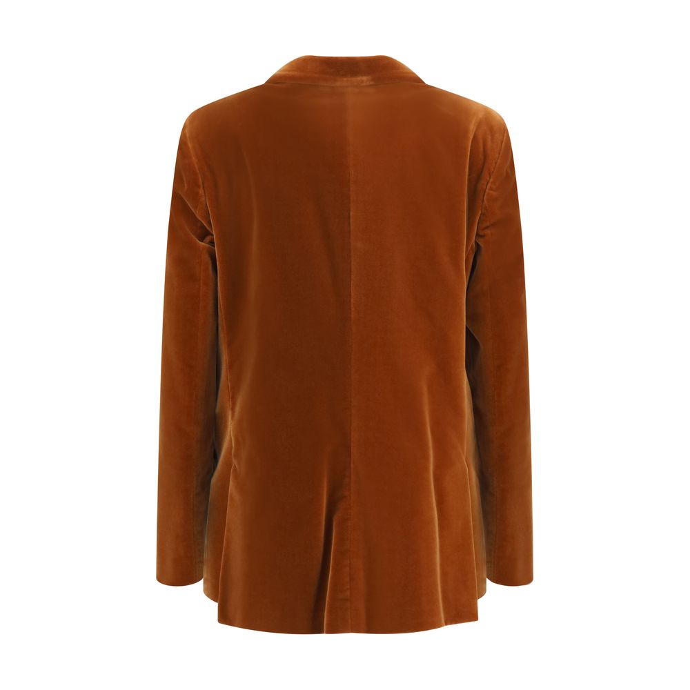 Blazé Milano Brown Cotton Blazer | Regal Royce