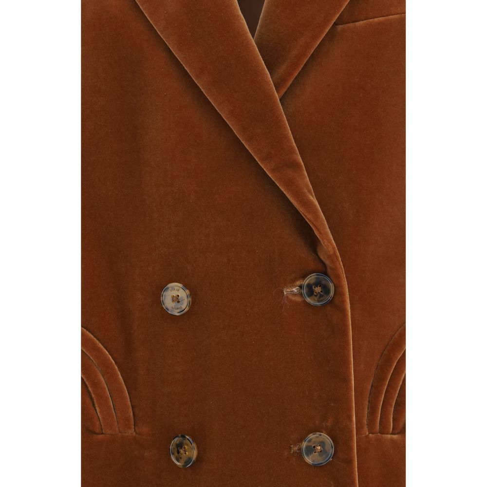 Blazé Milano Brown Cotton Blazer | Regal Royce