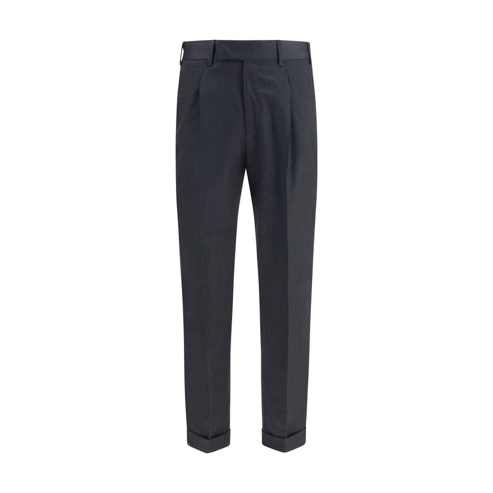 PT Torino Gray Wool Oves Aries Casual Pants | Regal Royce