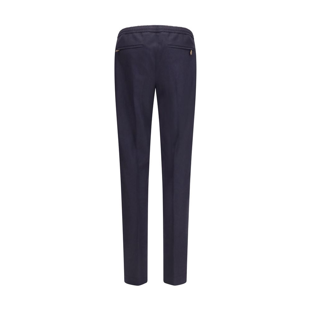 PT Torino Blue Wool Oves Aries Casual Pants | Regal Royce