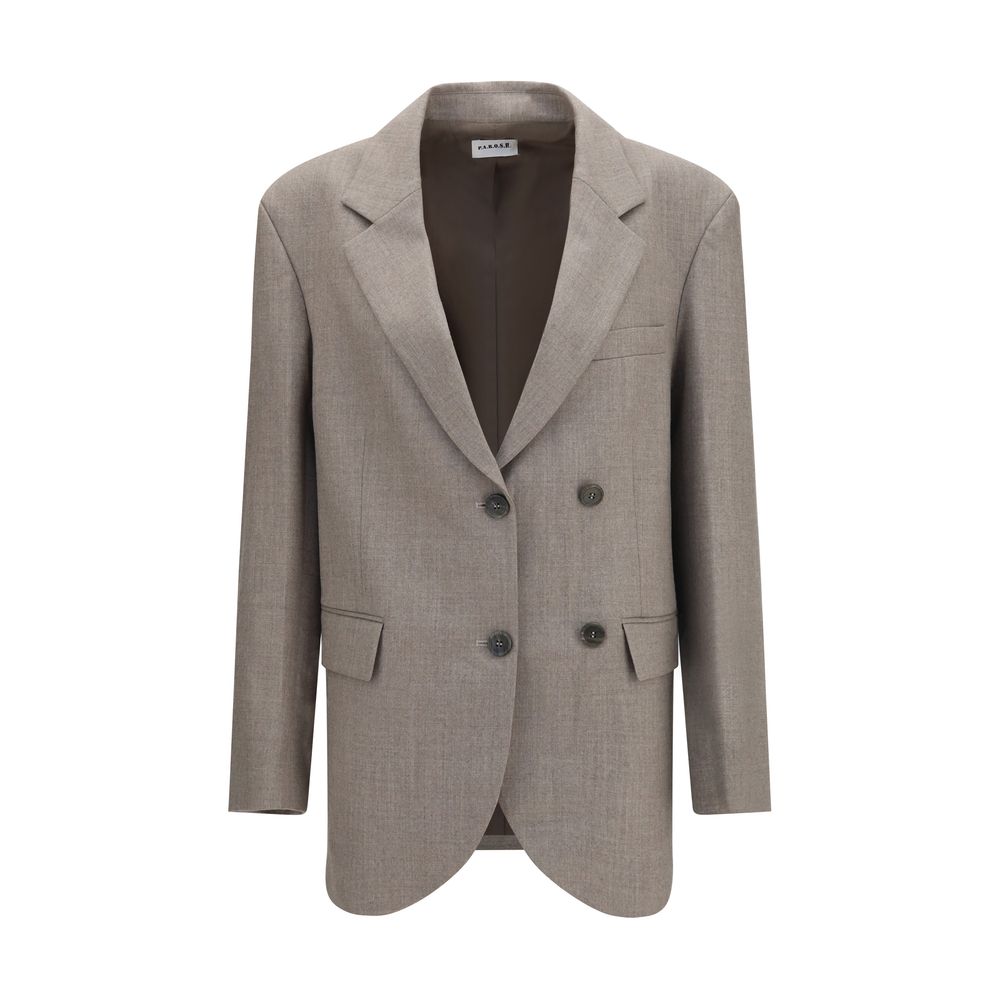 P.A.R.O.S.H. Beige Wool Oves Aries Blazer | Regal Royce