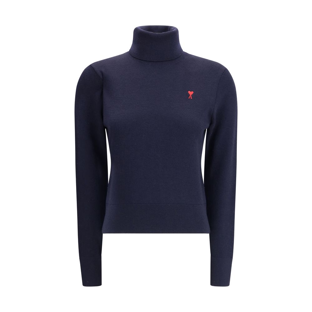 Ami Paris Blue Merino Wool Turtleneck | Regal Royce