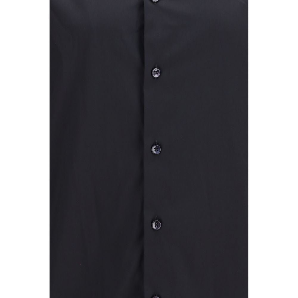 Giorgio Armani Black Cotton Dress Shirt | Regal Royce