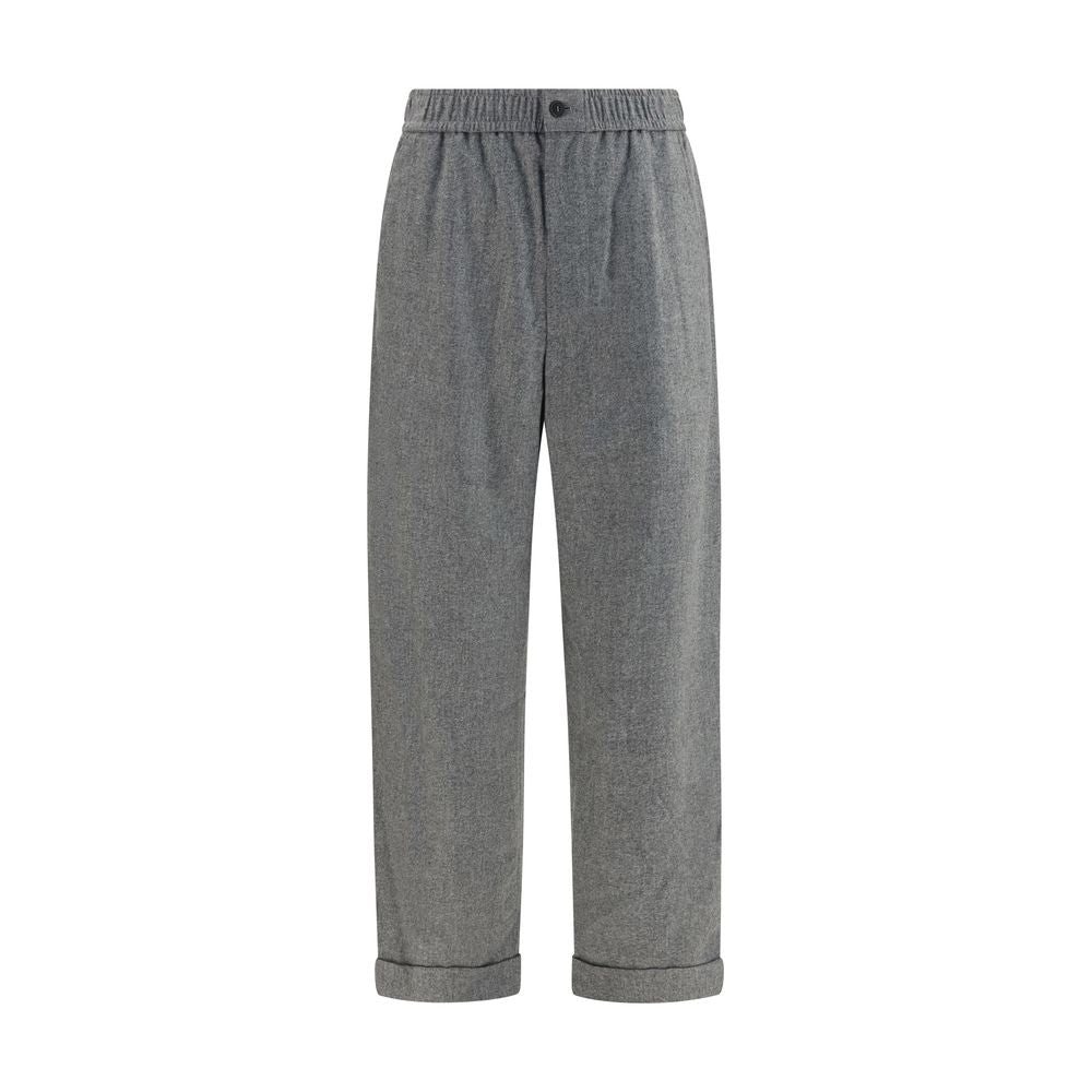 Giorgio Armani Gray Wool Oves Aries Casual Pants | Regal Royce