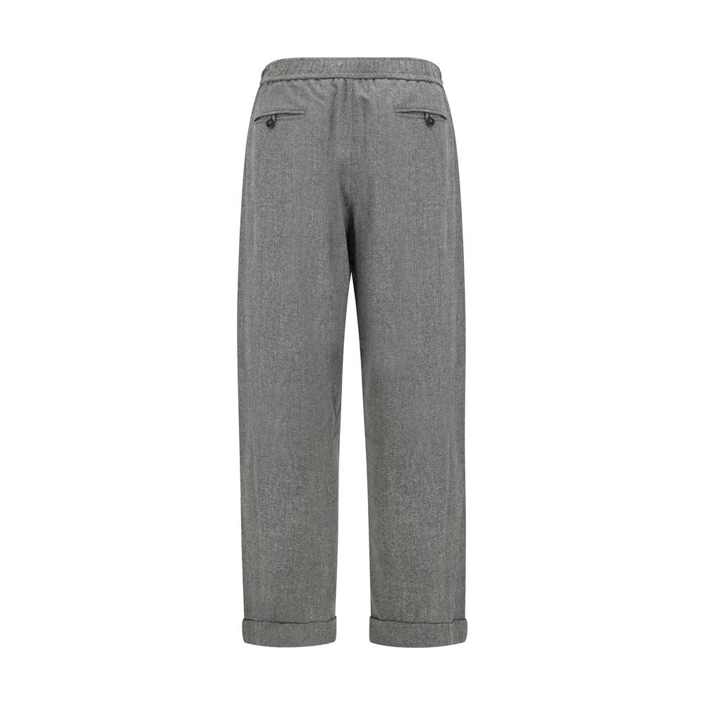 Giorgio Armani Gray Wool Oves Aries Casual Pants | Regal Royce