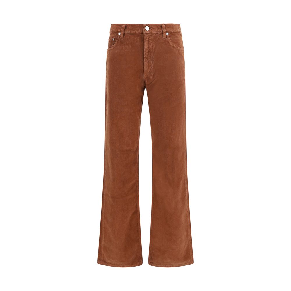 Haikure Brown Cotton Casual Pants | Regal Royce