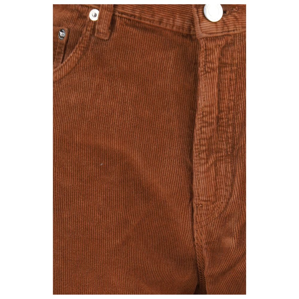 Haikure Brown Cotton Casual Pants | Regal Royce