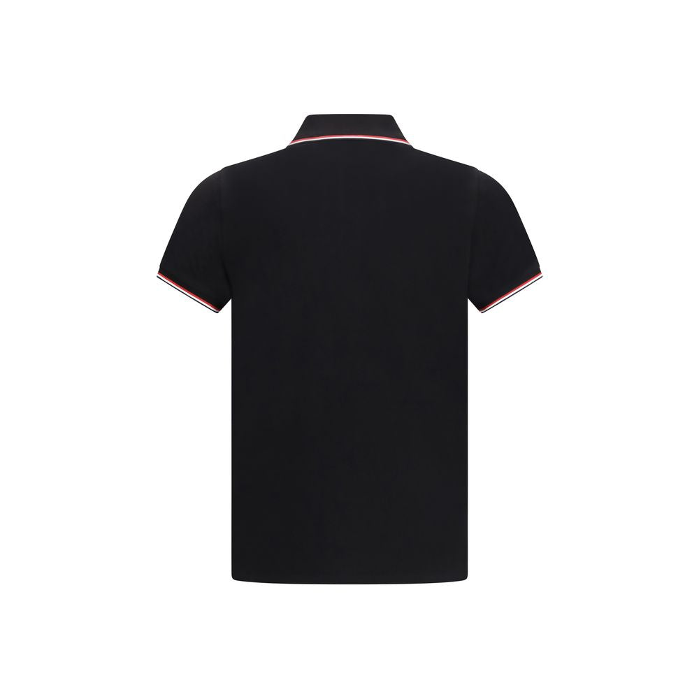 Moncler Black Cotton Polo Shirt | Regal Royce