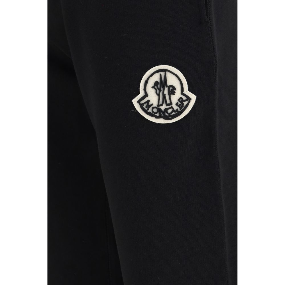 Moncler Black Cotton Athletic Pants | Regal Royce