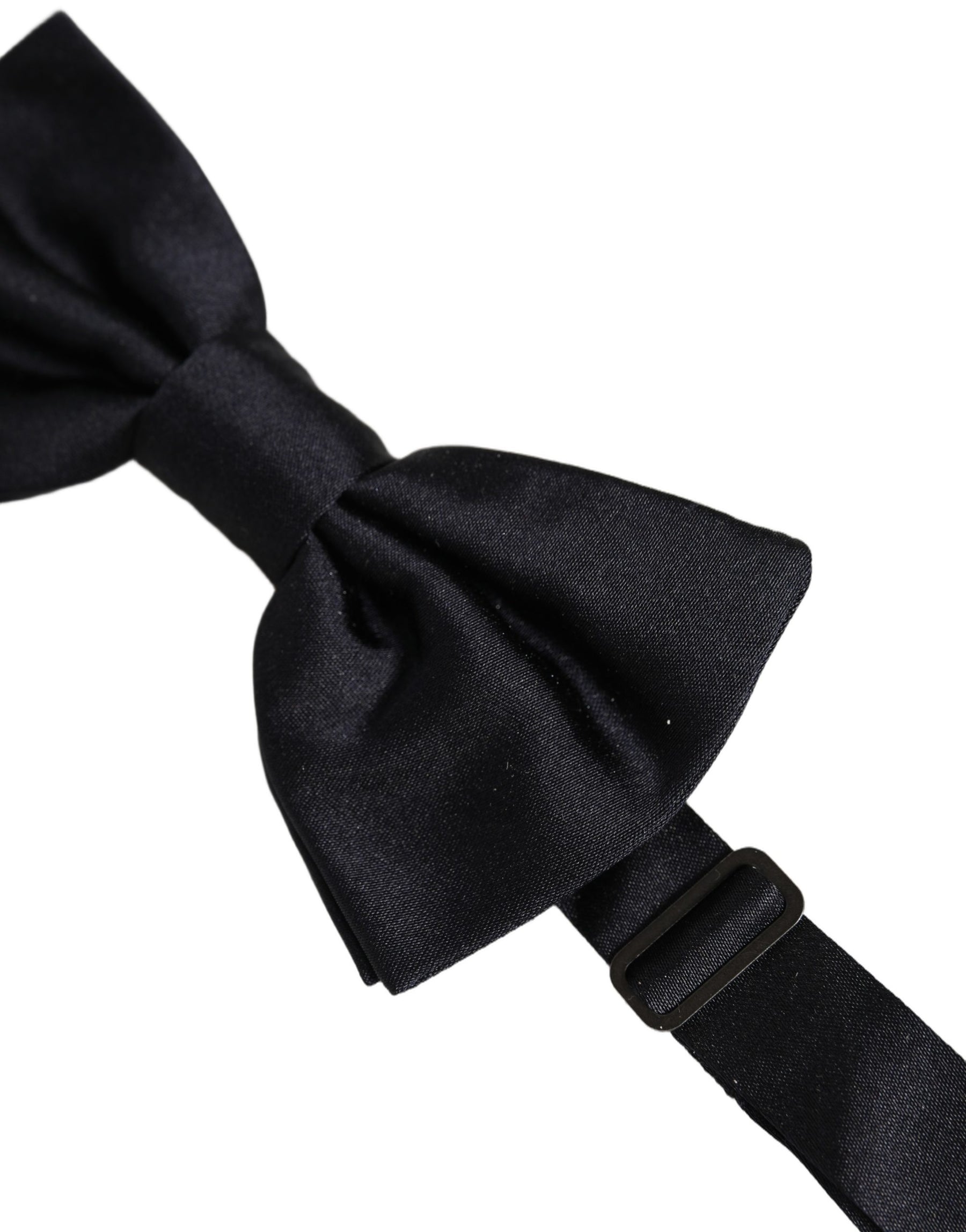 Dolce & Gabbana Men Black 100% Silk Adjustable Neck Papillon Bow Tie | Regal Royce
