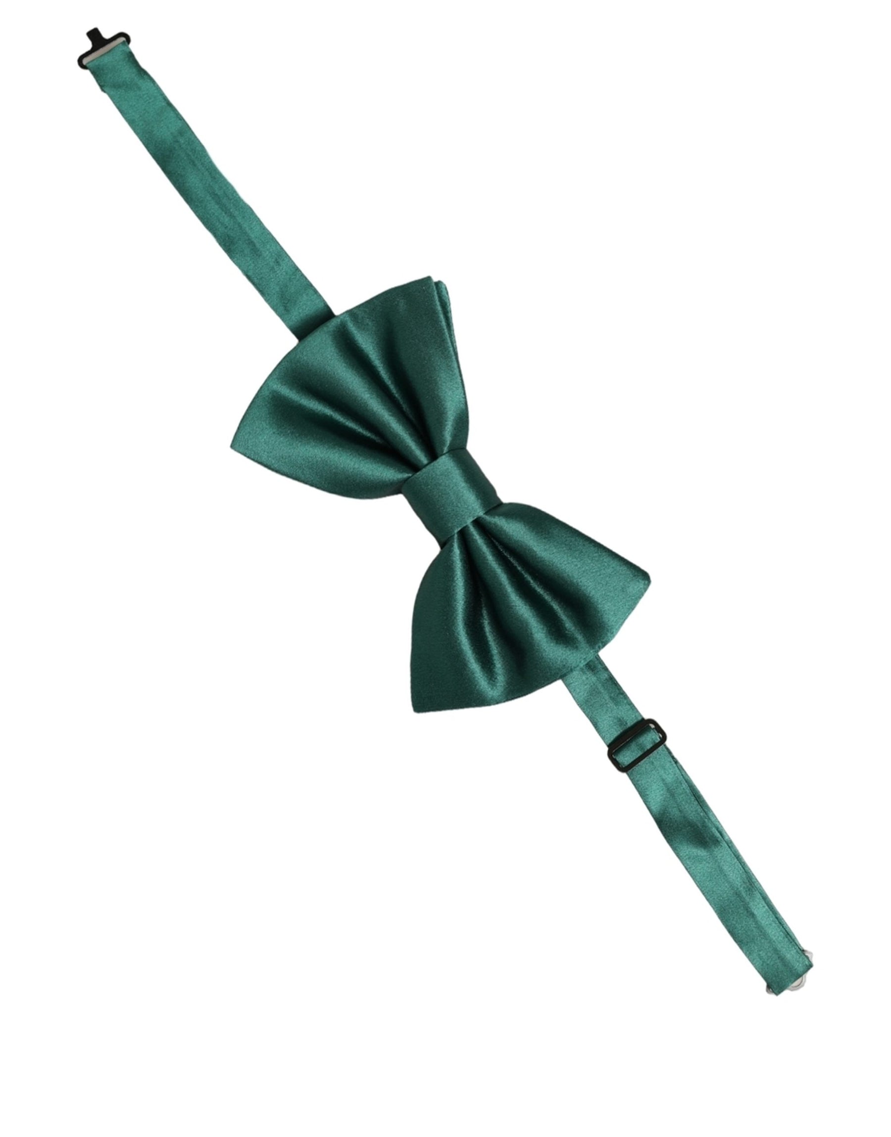 Dolce & Gabbana Men Green 100% Silk Adjustable Neck Papillon Bow Tie | Regal Royce