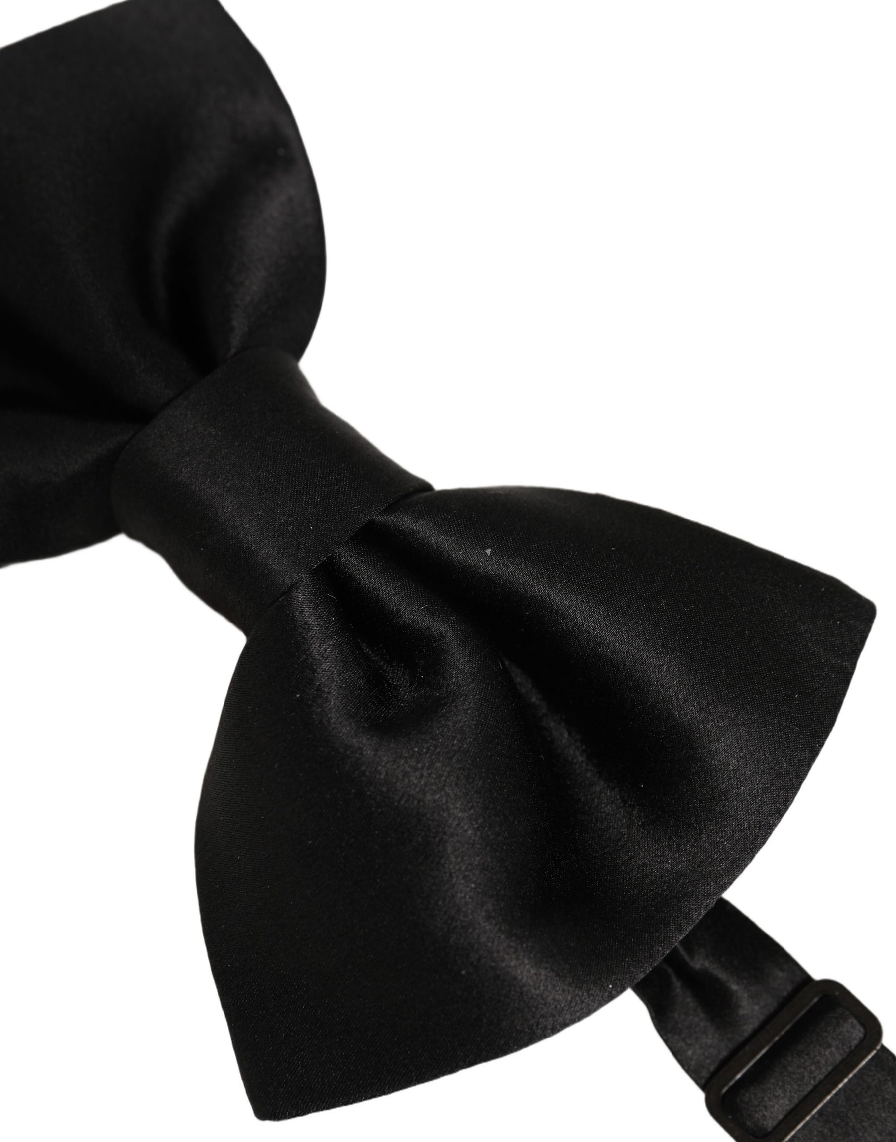 Dolce & Gabbana Men Black 100% Silk Adjustable Neck Papillon Bow Tie | Regal Royce