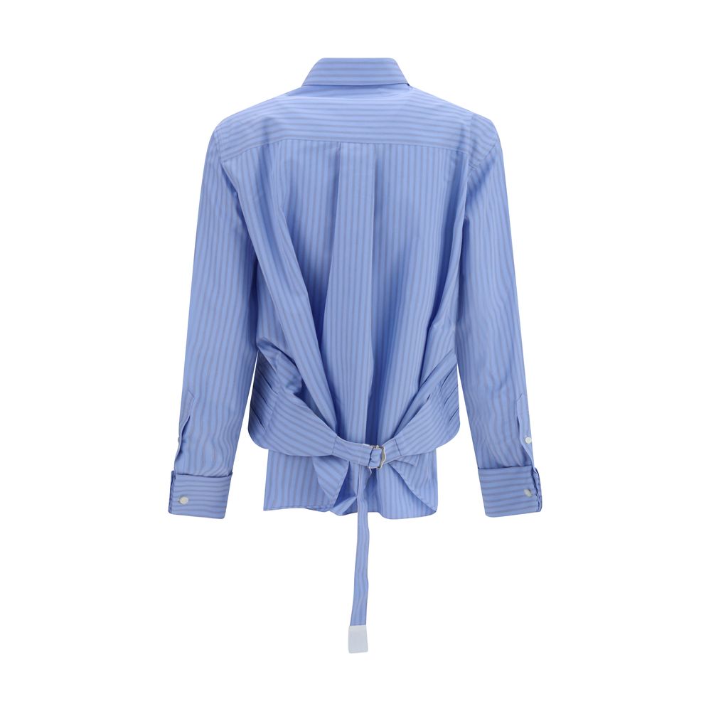 Sacai Blue Cotton Pattern Shirt | Regal Royce