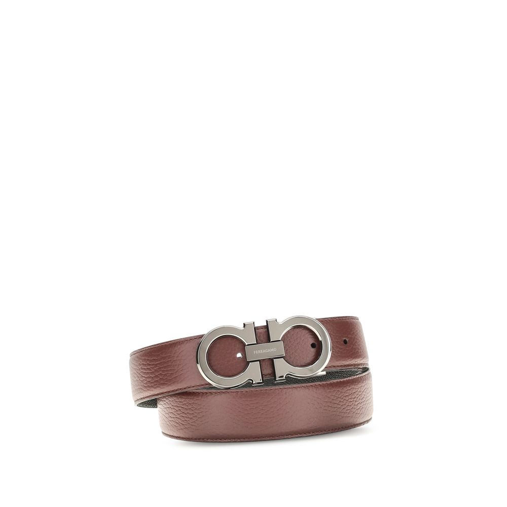 Ferragamo Brown Calf Leather Bos Taurus Belt | Regal Royce