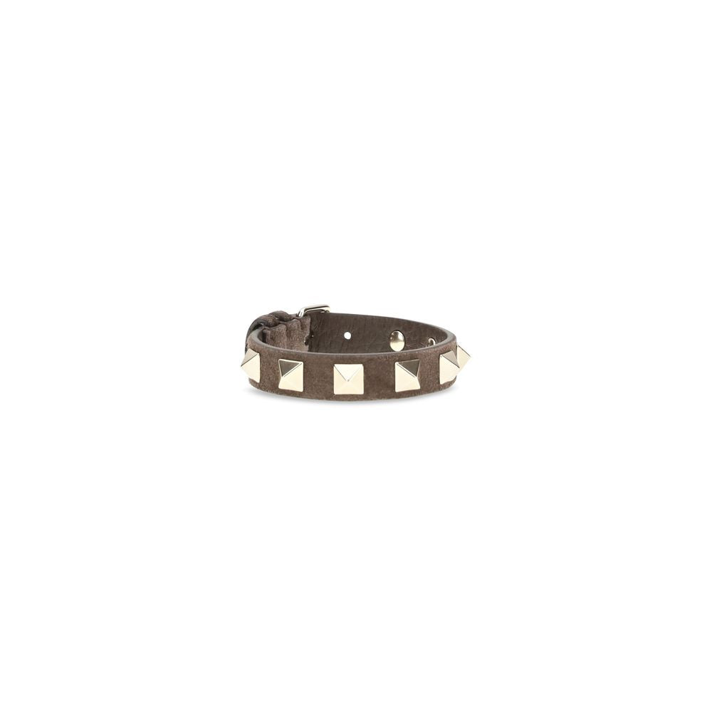 Valentino Garavani Brown Calf Leather Bos Taurus Bracelet | Regal Royce