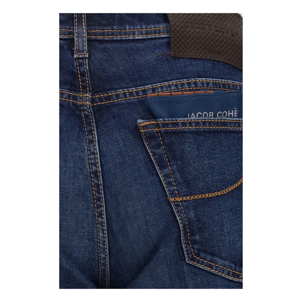Jacob Cohen Blue Elastane Tapered Jeans | Regal Royce