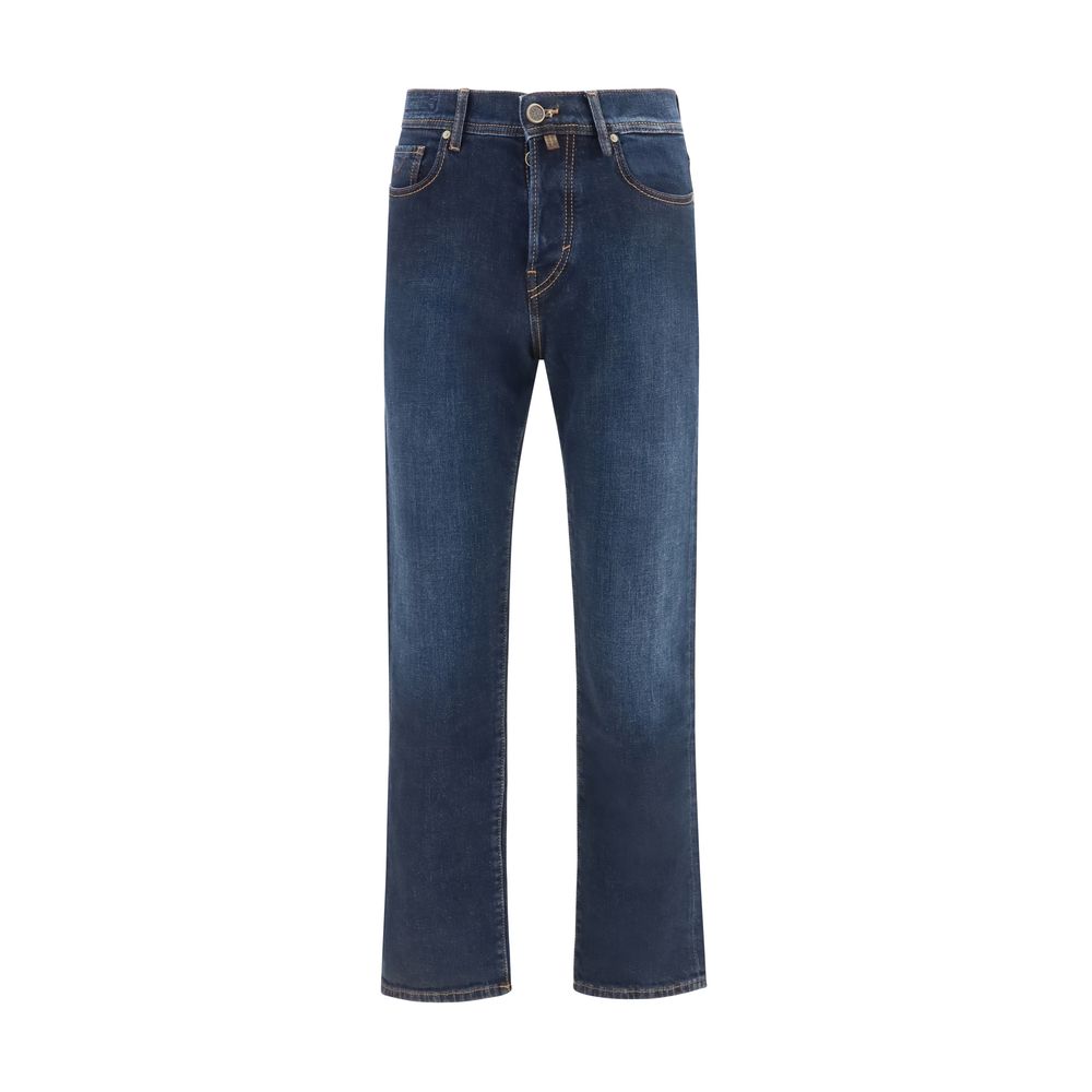 Jacob Cohen Blue Cotton Straight-Leg Jeans | Regal Royce
