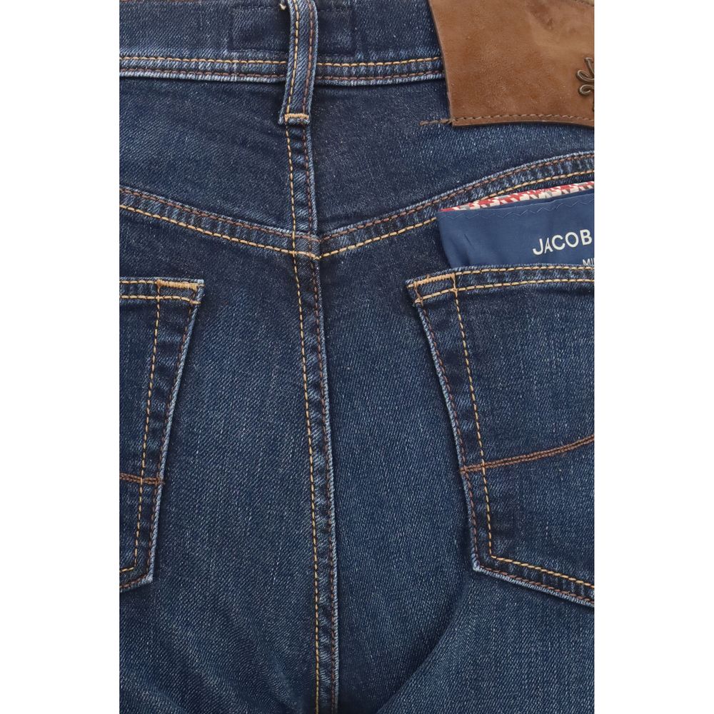 Jacob Cohen Blue Cotton Straight-Leg Jeans | Regal Royce