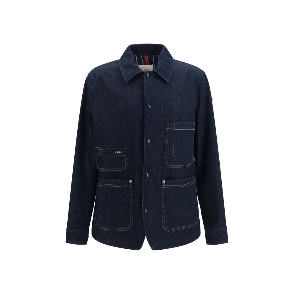 Moncler Blue Cotton Denim Jacket | Regal Royce