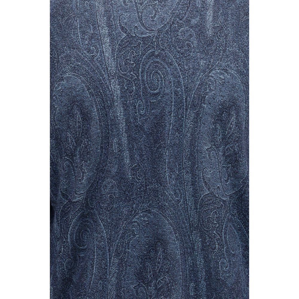 Etro Blue Silk Turtleneck | Regal Royce