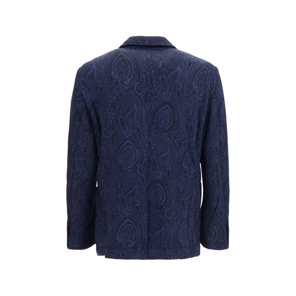 Etro Blue Wool Oves Aries Jacket | Regal Royce