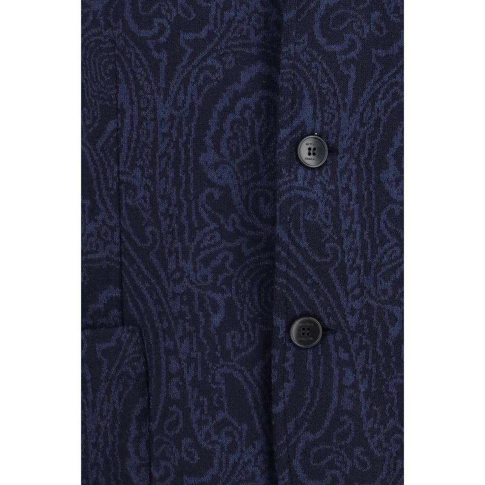 Etro Blue Wool Oves Aries Jacket | Regal Royce