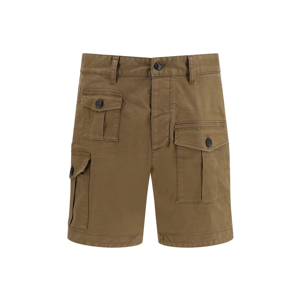 Dsquared² Brown Cotton Bermuda Shorts | Regal Royce