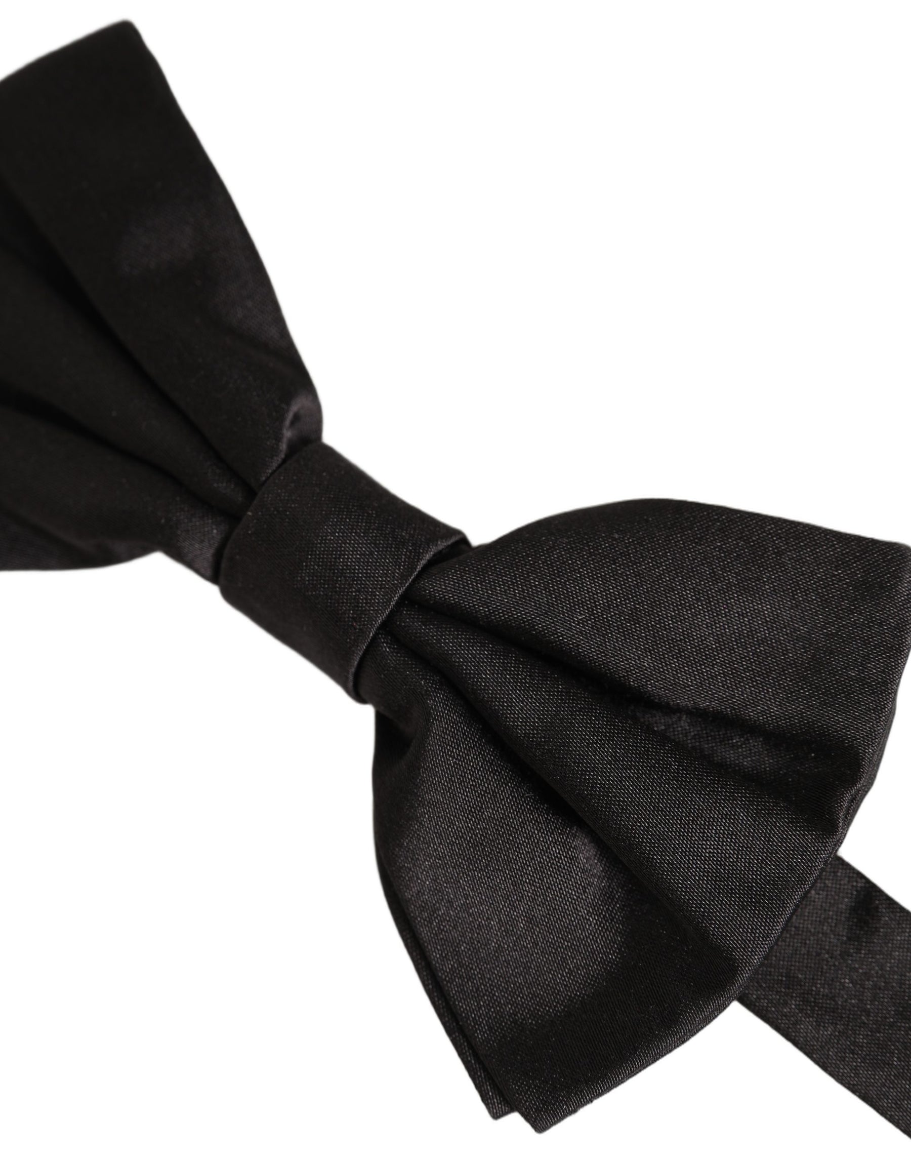Dolce & Gabbana Men Black 100% Silk Adjustable Neck Papillon Bow Tie | Regal Royce