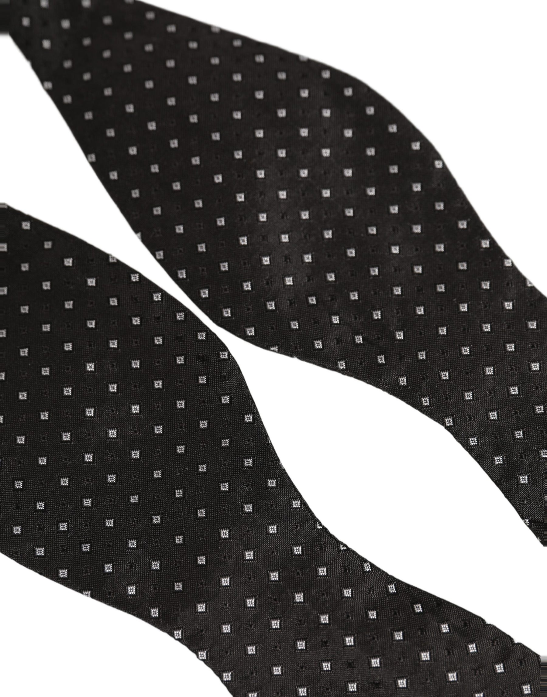 Dolce & Gabbana Black White Polka Dot Adjustable Neck Papillon Bow Tie | Regal Royce
