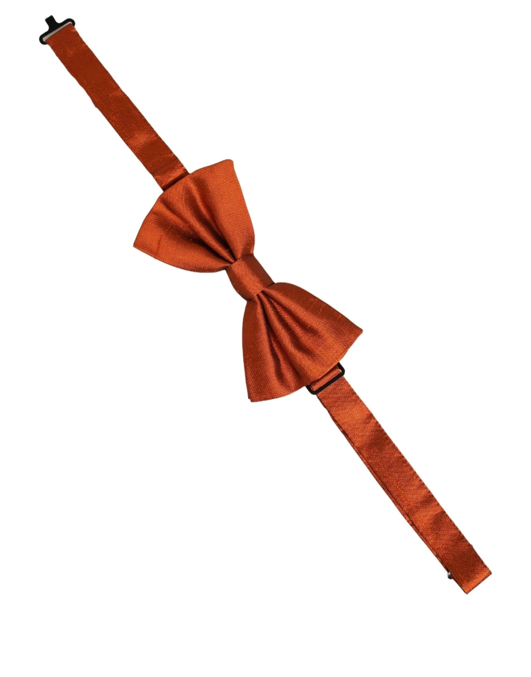 Dolce & Gabbana Men Orange 100% SIlk Adjustable Neck Papillon Bow Tie | Regal Royce