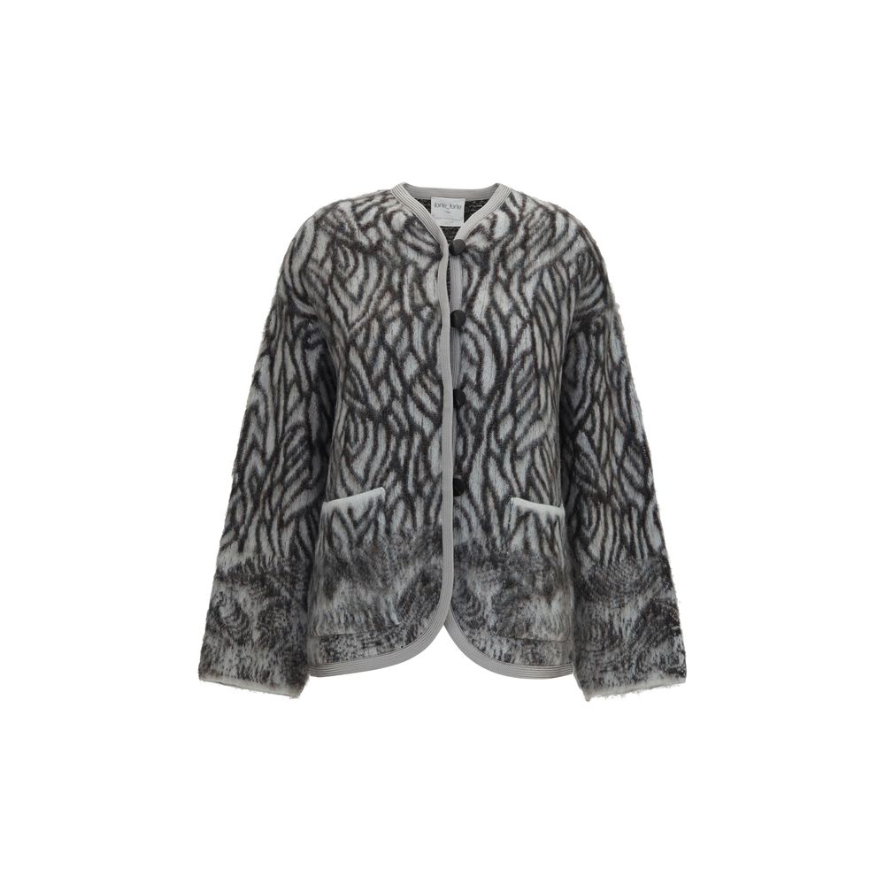 Forte_Forte Gray Alpaca Vicugna Pacos Cardigan | Regal Royce