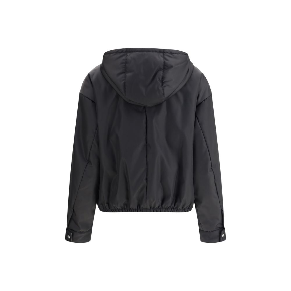 Prada Black Recycled Polyamide Shell Jacket | Regal Royce