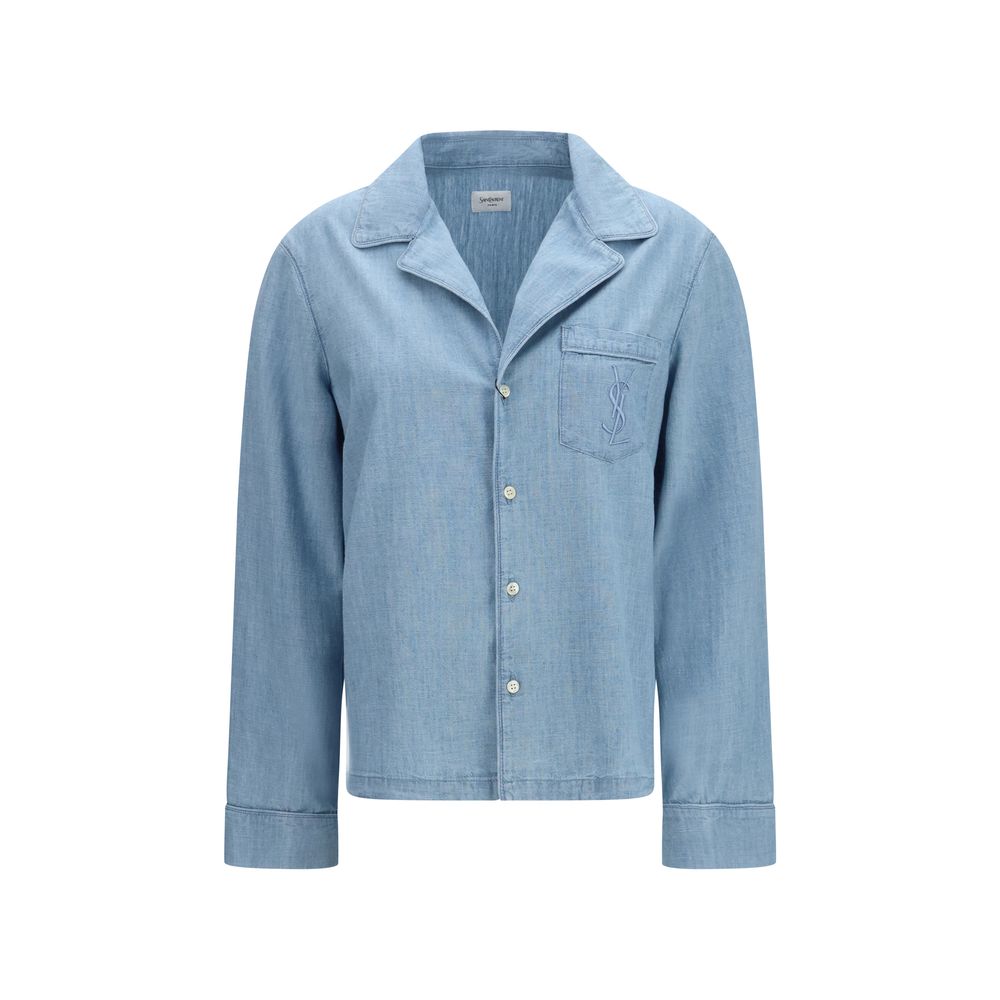 Saint Laurent Blue Cotton Dress Shirt | Regal Royce
