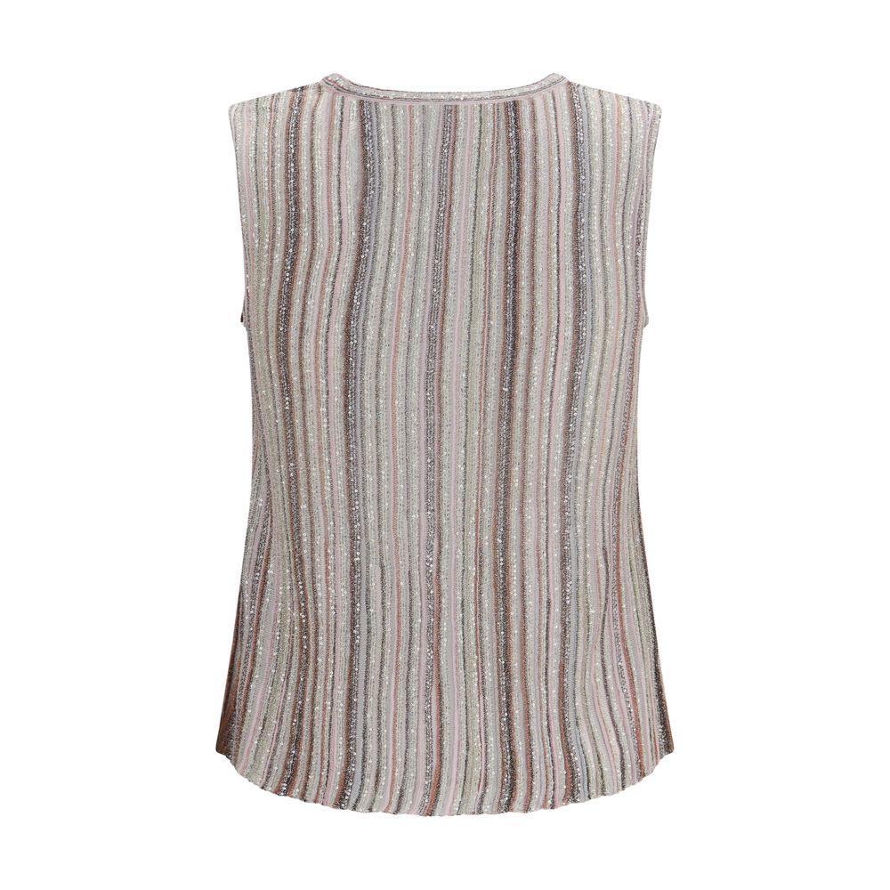 Missoni Multicolor Rayon Sleeveles T-Shirt | Regal Royce