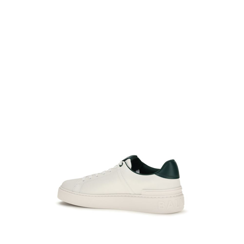 Balmain White Calf Leather Bos Taurus Sneakers | Regal Royce