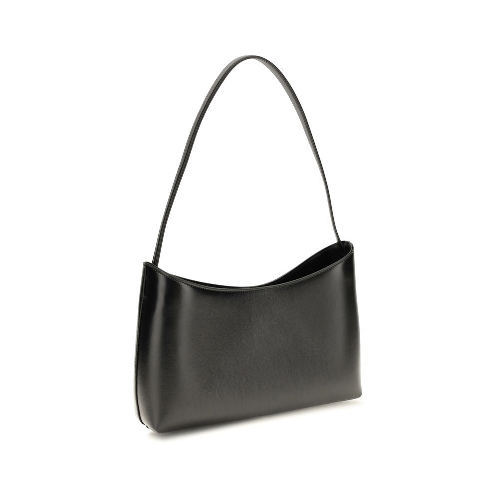 The Row Black Calf Leather Bos Taurus Shoulder Bag | Regal Royce