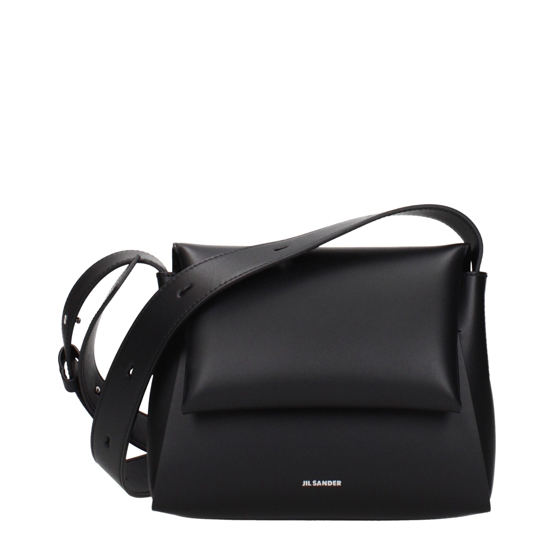 Jil Sander Black Leather Crossbody Bag | Regal Royce