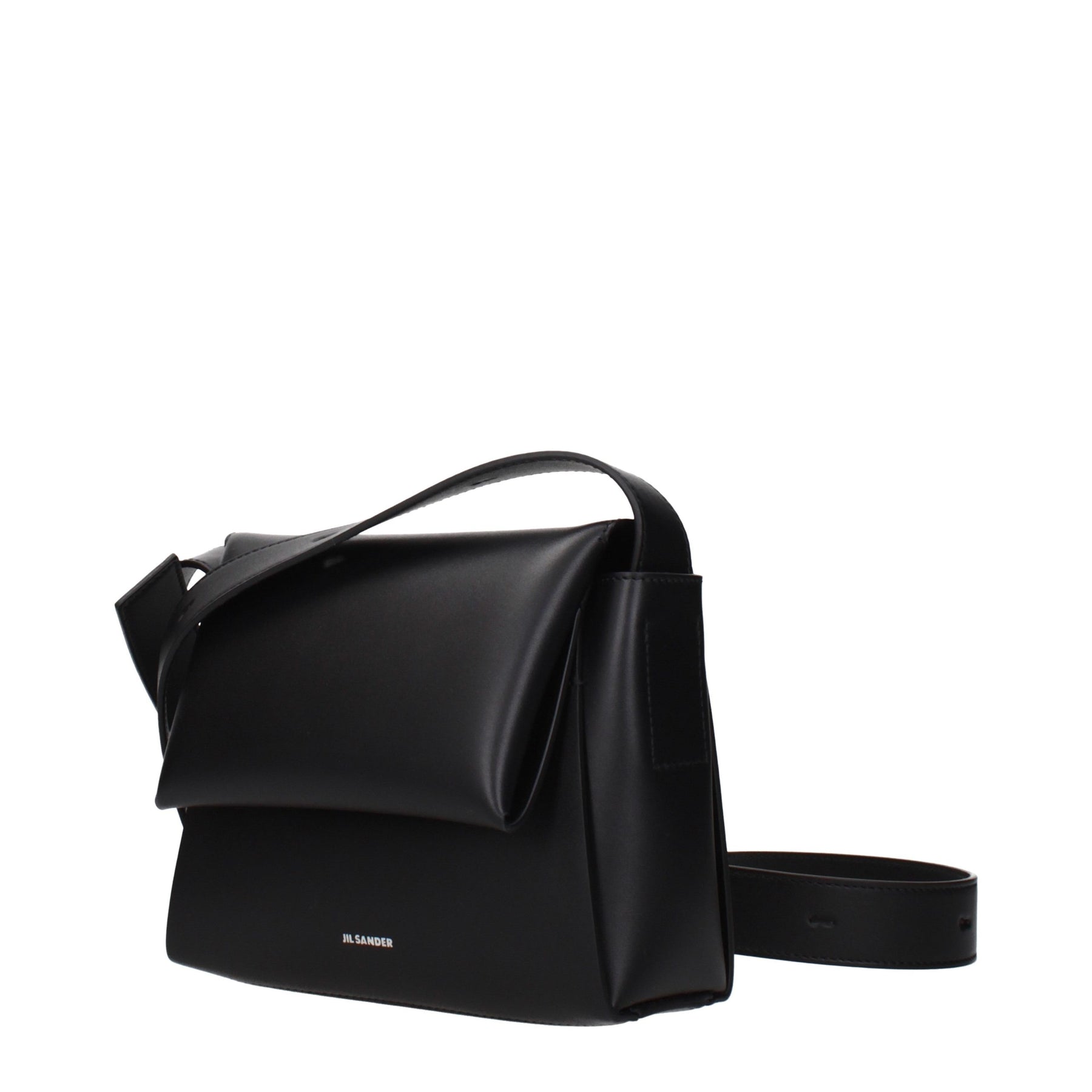 Jil Sander Black Leather Crossbody Bag | Regal Royce