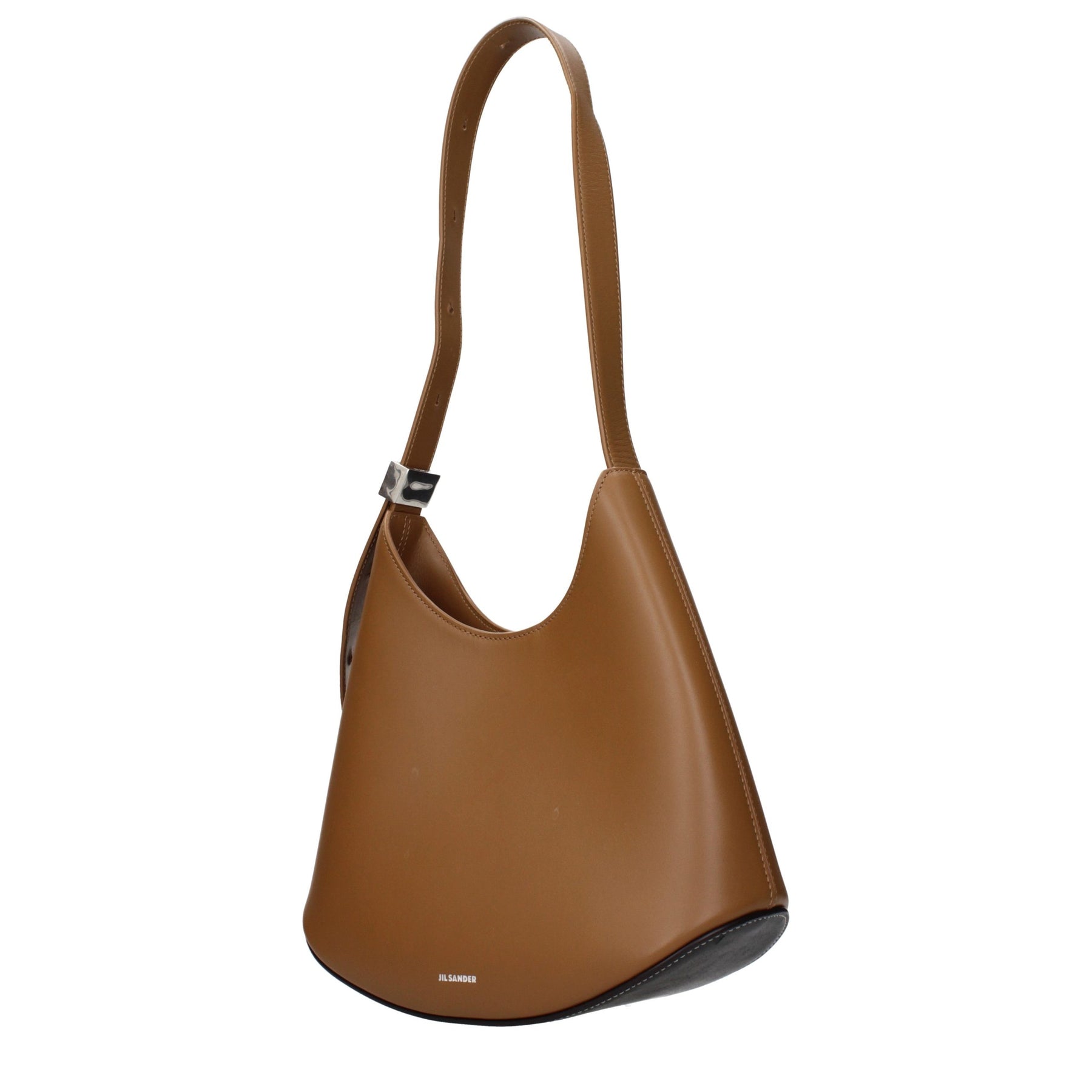 Jil Sander Brown Leather Shoulder Bag | Regal Royce